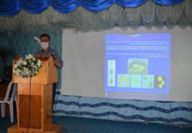 Holding scientific lecture at the National Inland Water Aquaculture Institute (Bandar-e Anzali)